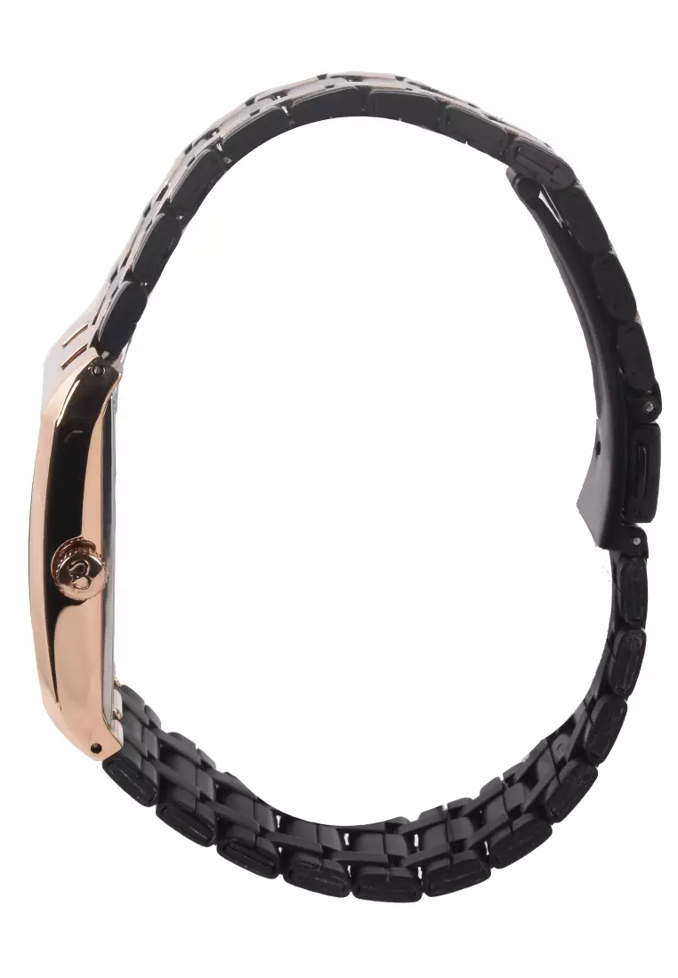 Mirage - Jam Tangan Analog Pria - Rosegold Black - Stainless Steel Bracelet - 7716M-A