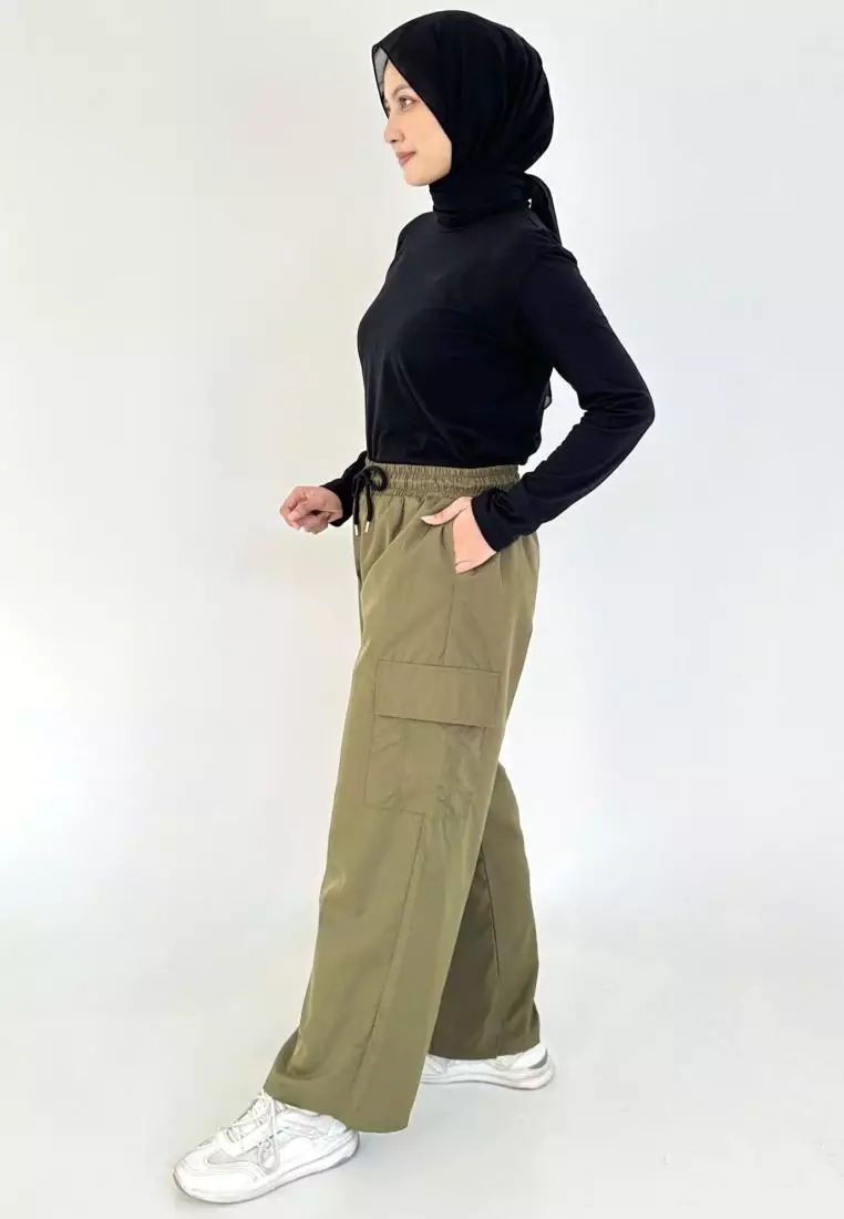 BUY 1 GET 1 FREE Alia Cargo Pants [Beige - Army]