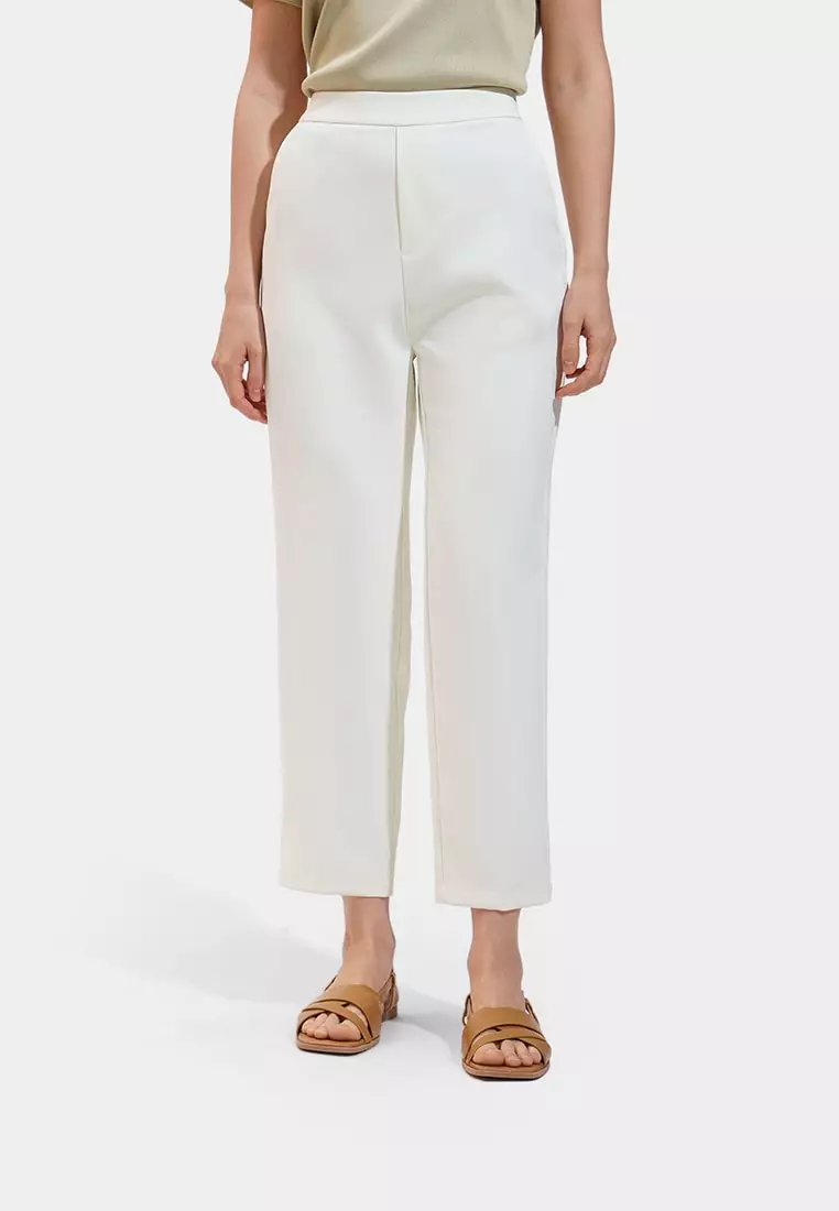 Cozy: Tapered Pull Up Trousers