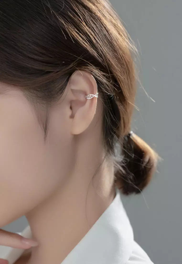 925 Silver Hollow Out Design Ear Cuff JW AR-G8064
