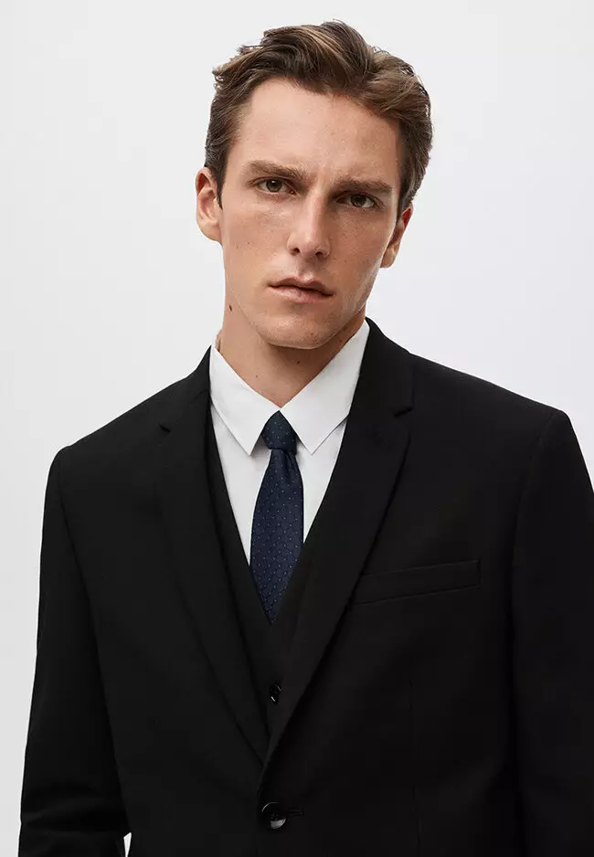 SLIM FIT SUIT BLAZER - Black