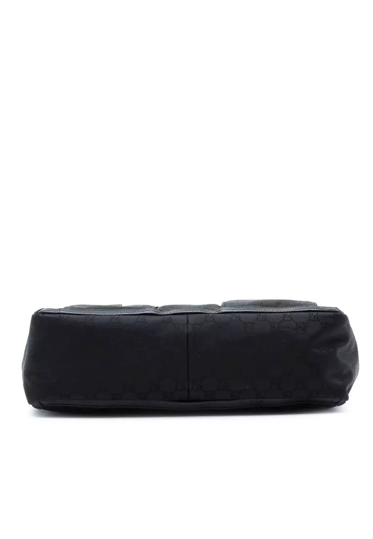 Pre-Loved Gucci Gg Nylon Abbey D Ring Pocket Tote