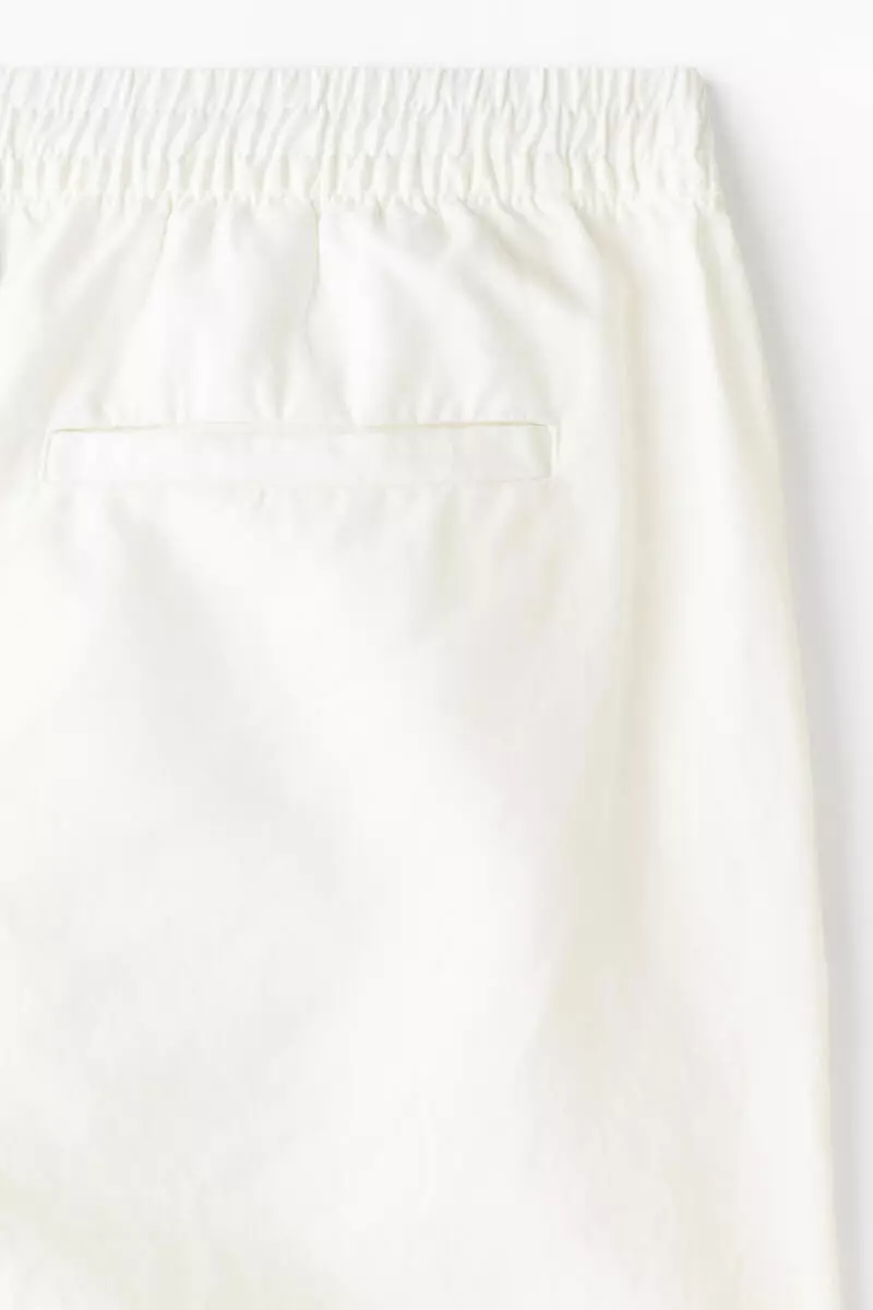 Regular Fit Linen-blend shorts