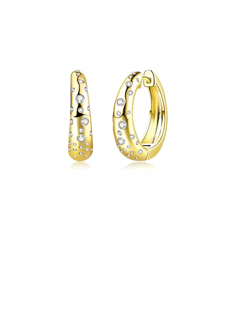 Buy Glamorousky Simple and Fashion Plated Gold Geometric Circle