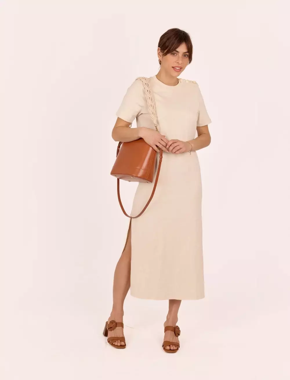 Maradji Marlon Camel macramé Bucket Tas Wanita - SAM25MACAMA