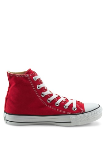 converse red Chuck Taylor All Star Canvas Hi Sneakers CO302SH64WHFSG_1