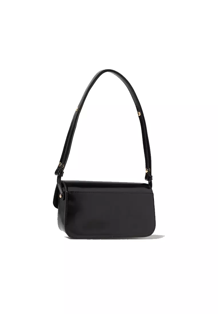 Robinson Spazzolato Rectangle Shoulder Bag in Black 161831