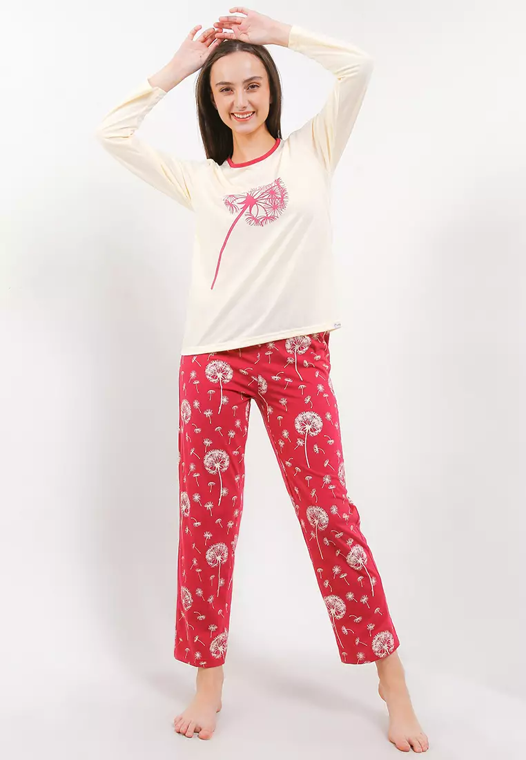 Pyjama Baju Tidur Long Sleeve Long Pants Sleepwear