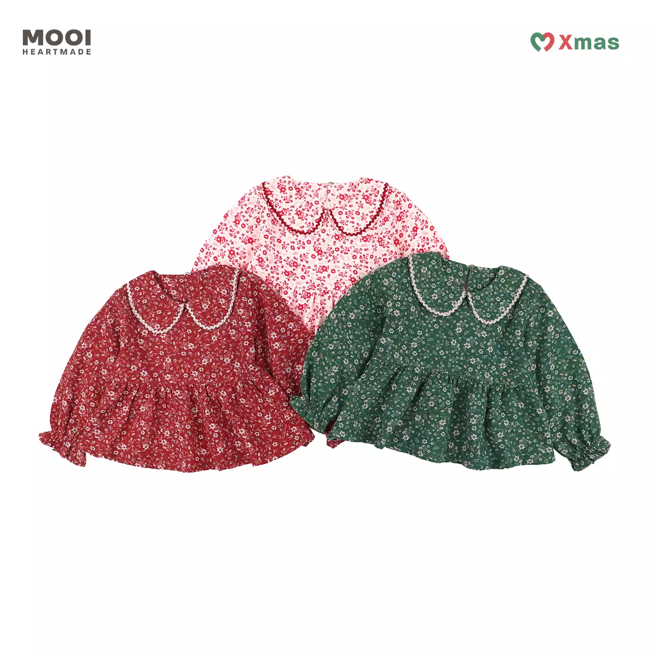 Mooi Atasan Anak Perempuan Nancy Top - Winter Red