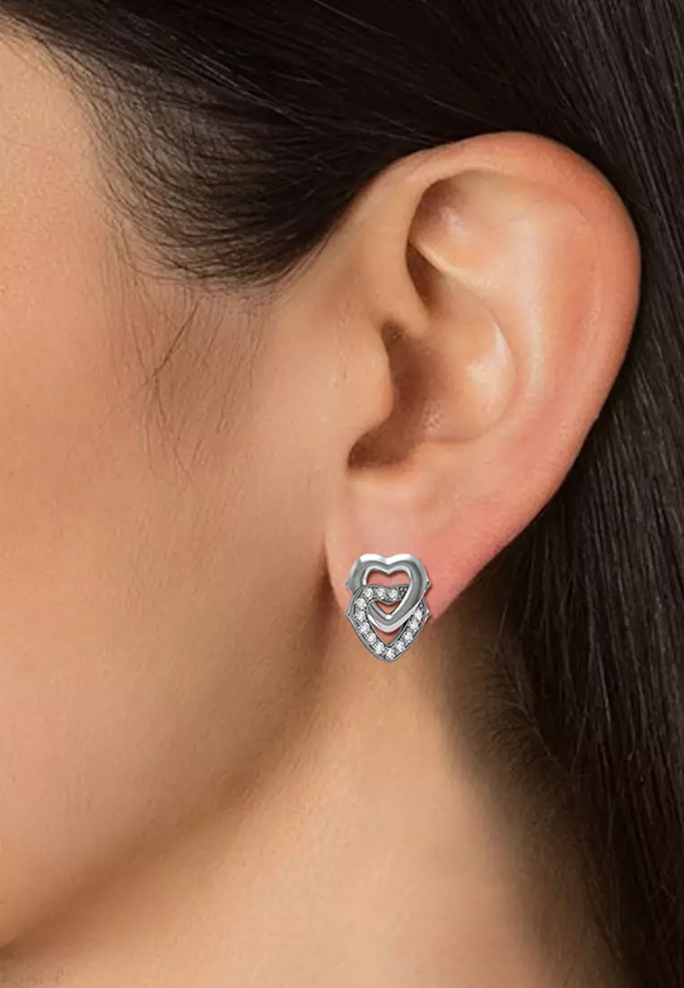 3 pair earring cheap set white gold