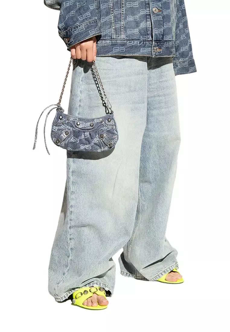 Le Cagole Mini With Chain BB Monogram 斜背包(牛仔布)