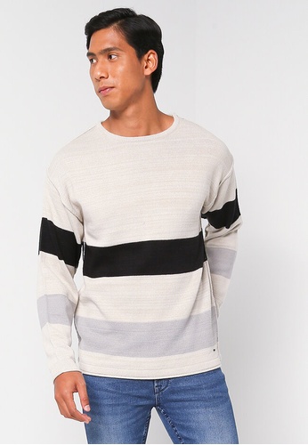 Only & Sons grey Jan Drop Shoulder Knit Pullover 91FB0AAC3B0767GS_1