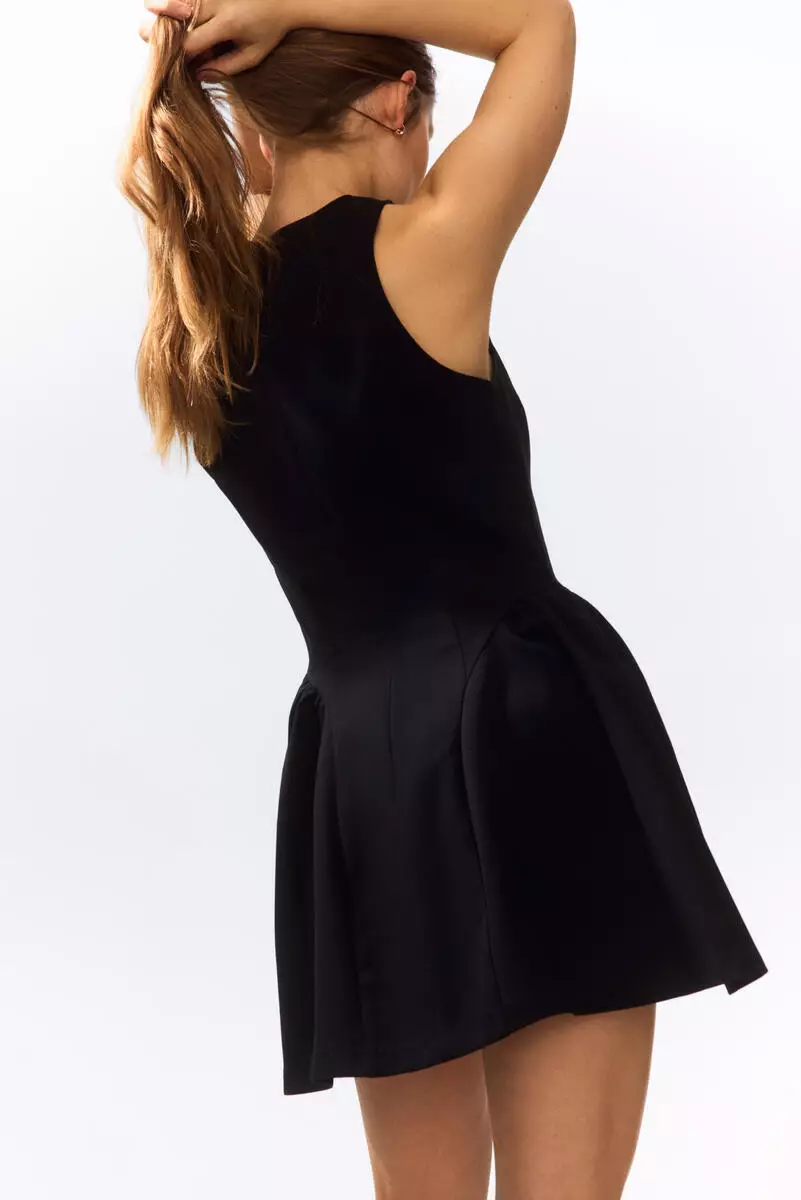 Flared-skirt dress
