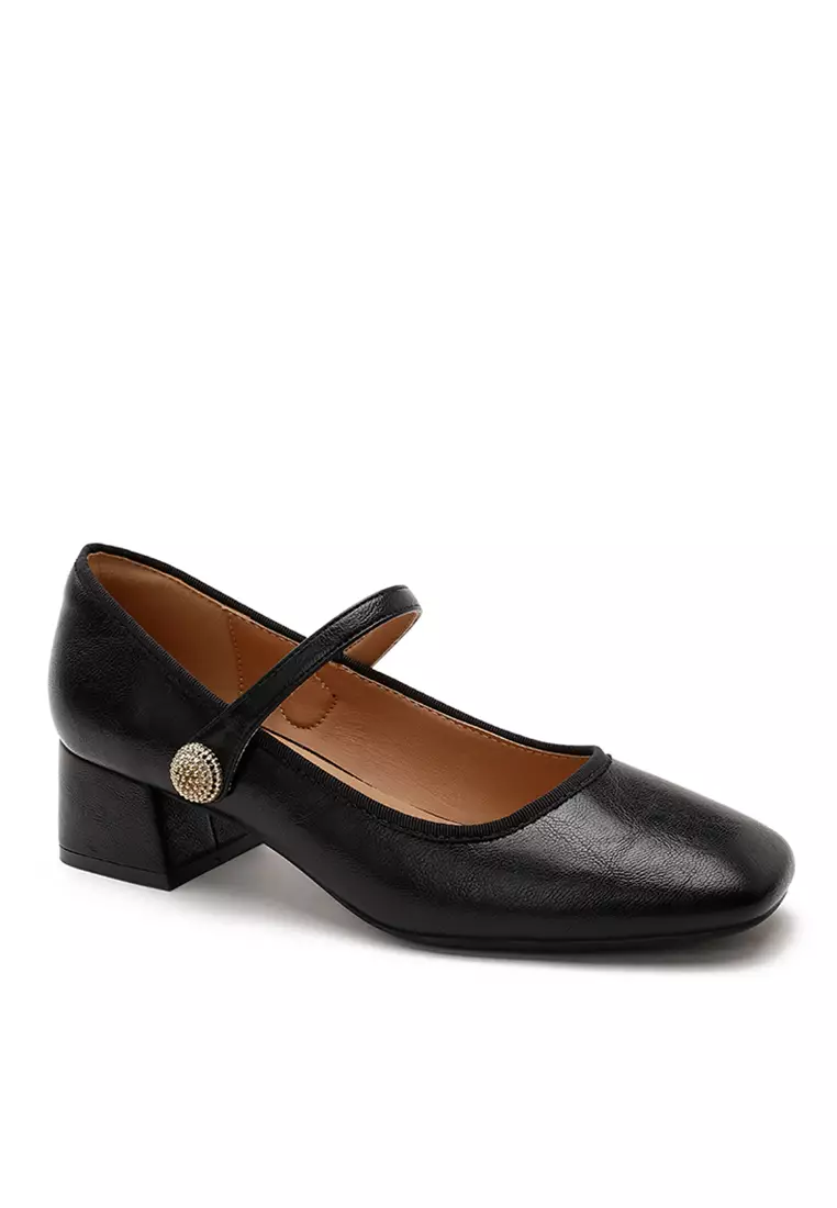 4CM Vintage Microfiber Leather Mary Jane Shoes TE2010-6