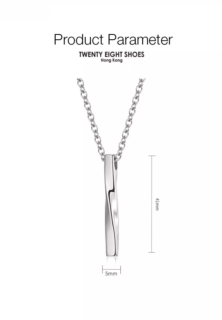 Minimalist Chic Spiral Pillar Pendant Necklace JW QF-DZ284