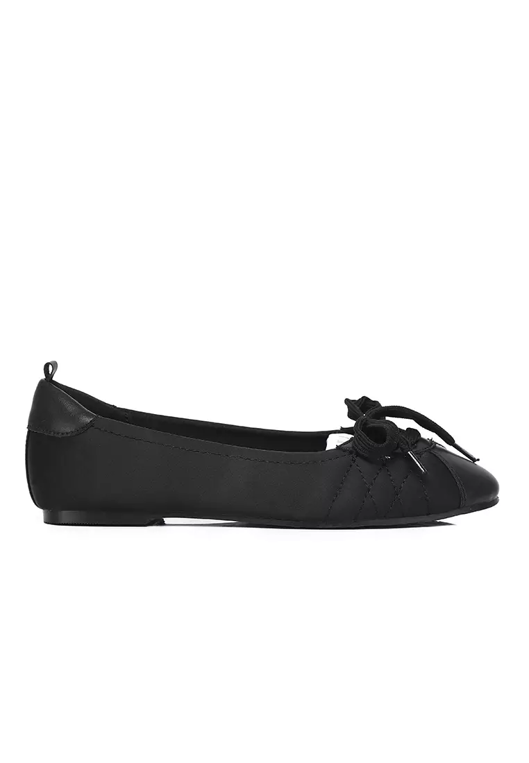 Young Comfy Fit Footbed Microfiber Leather Ballet Sneakers