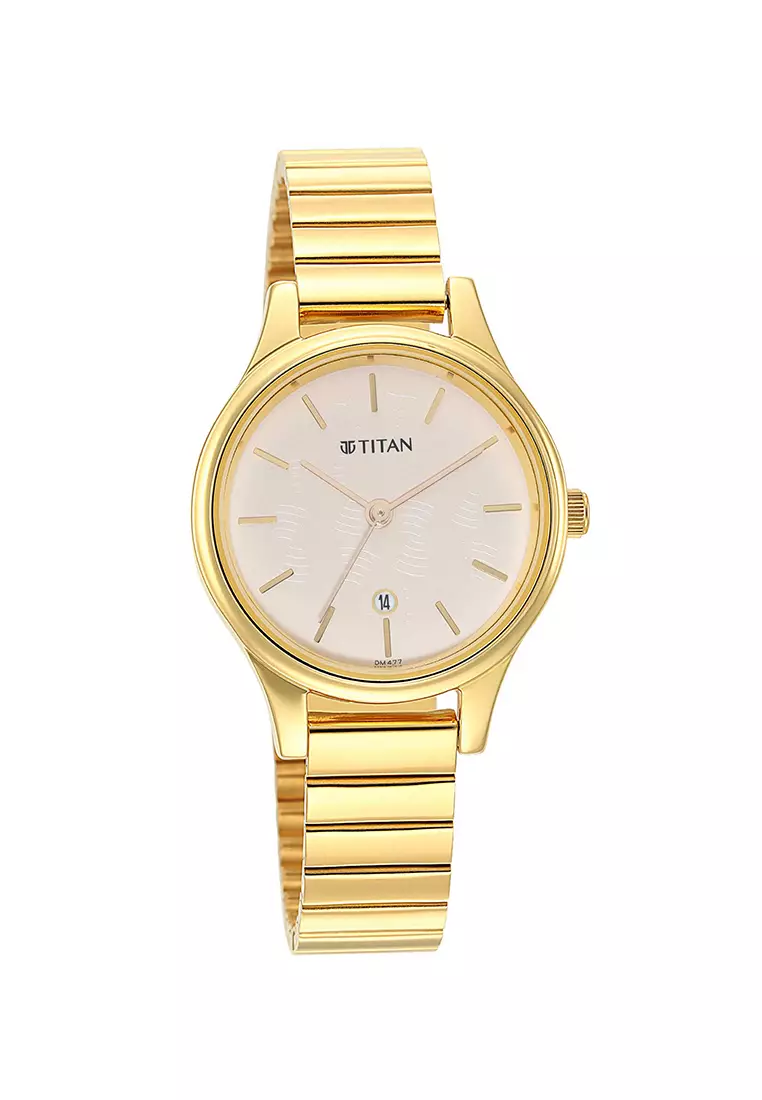 Buy Titan Titan Karishma Gold Stainless Steel Analog Quartz Watch