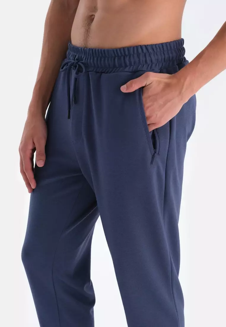 Indigo Trousers, Jogger, Rib, Loungewear for Men