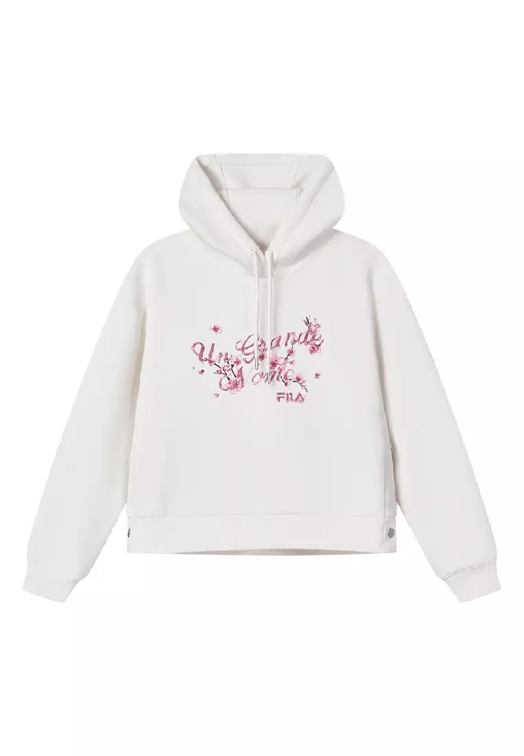 White fila hoodie discount women's