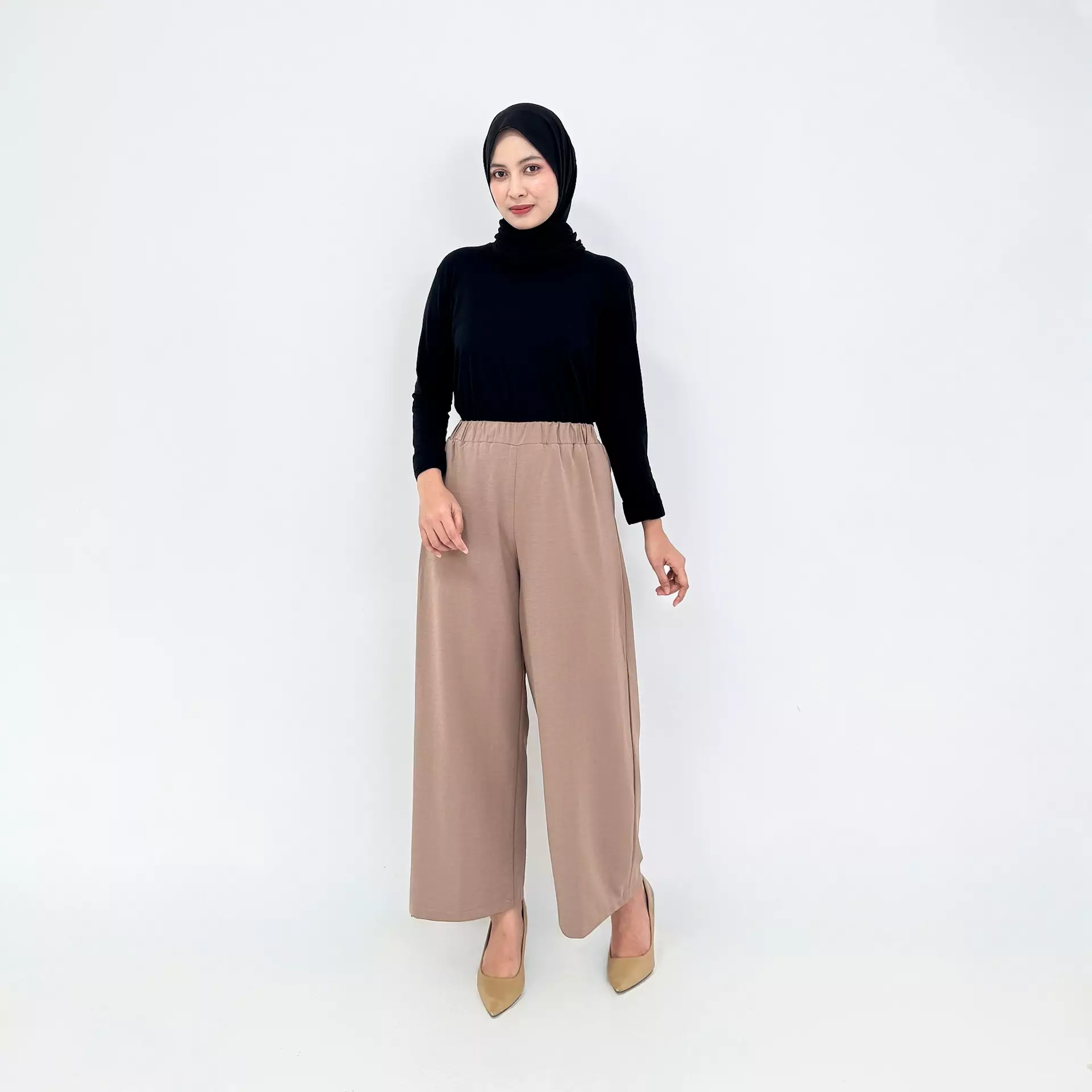 Tiza Strechy Pants - BROWN