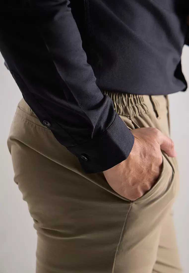 OXCON EZ Flexpants Celana Chinos Nylon Panjang Pria Sandy Beige