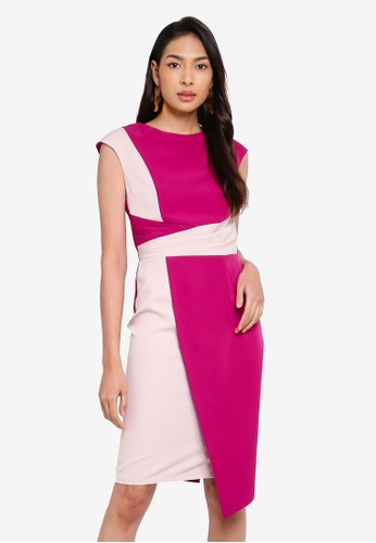 Jual Paper Dolls Devon Magenta And Blush Colour Block Dress