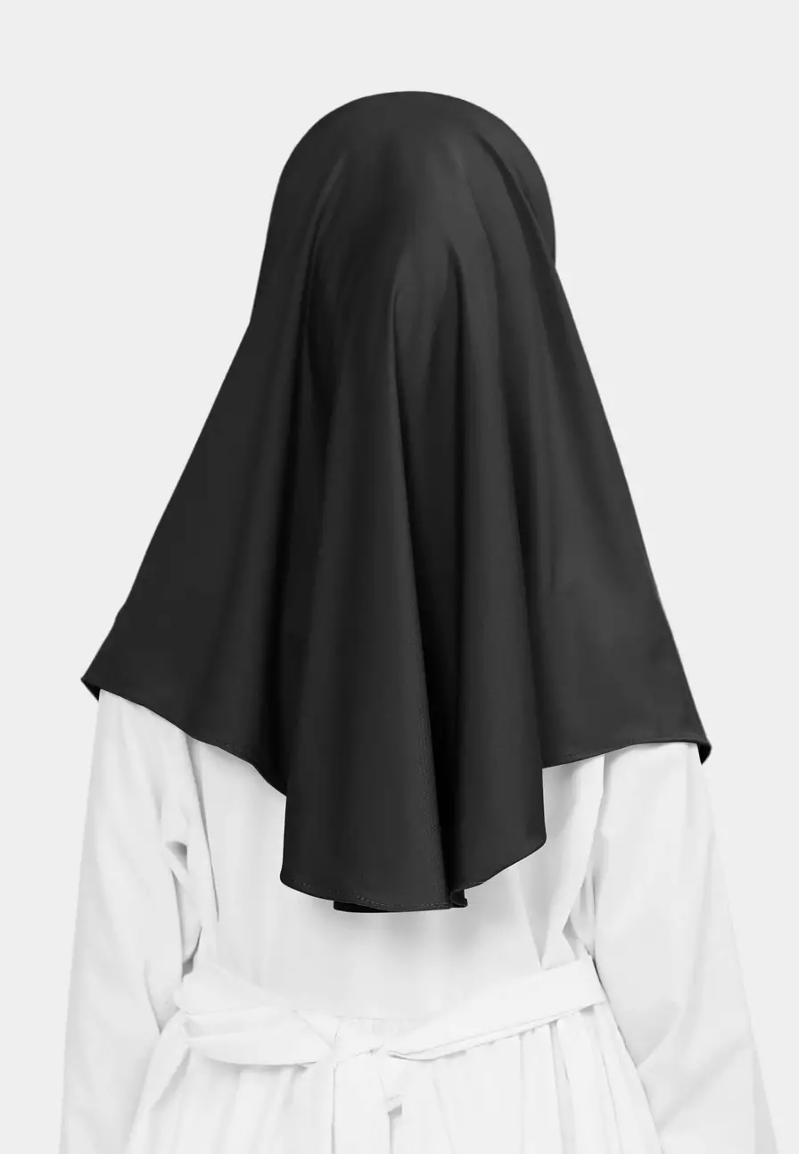 Cotton Bee - Atiyah Bergo Anak | Hijab Instan Anak - Black Onyx - S