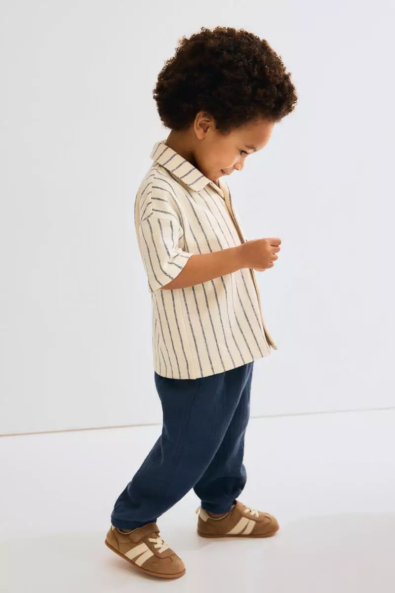 2-pack cotton muslin trousers