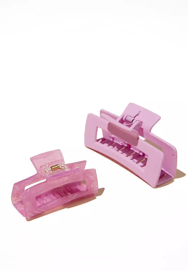 Pink hair claw deals
