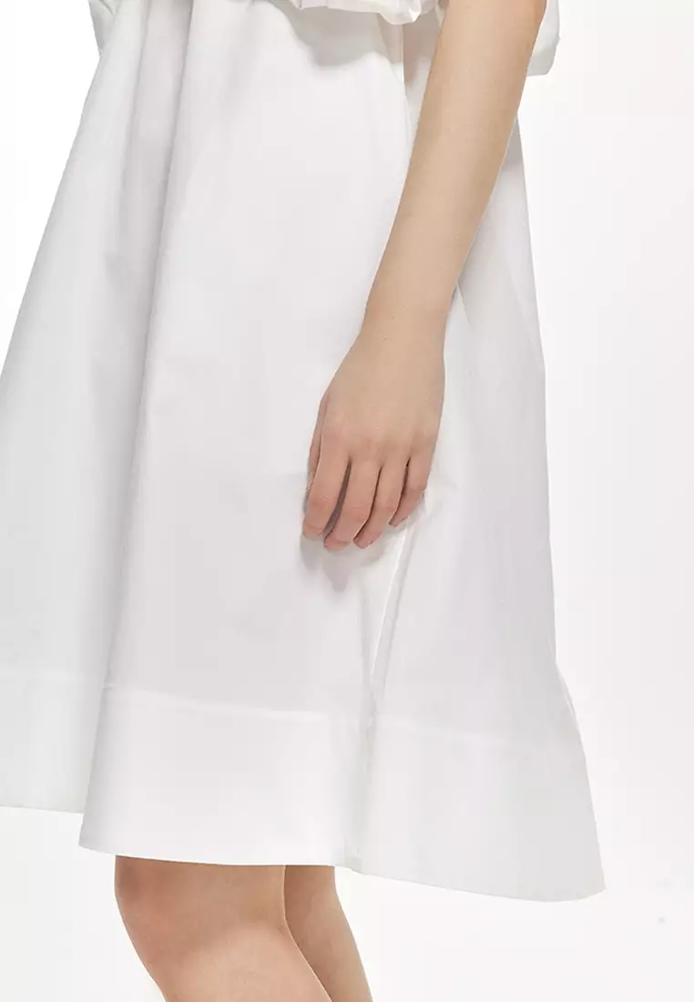 Poplin A-Line Elegant Sleeveless Dress