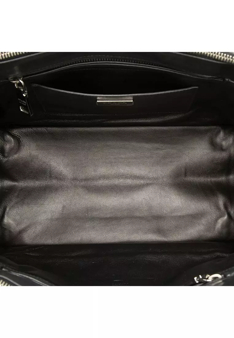 Pre-Loved Prada City Calf Twin Pocket Satchel