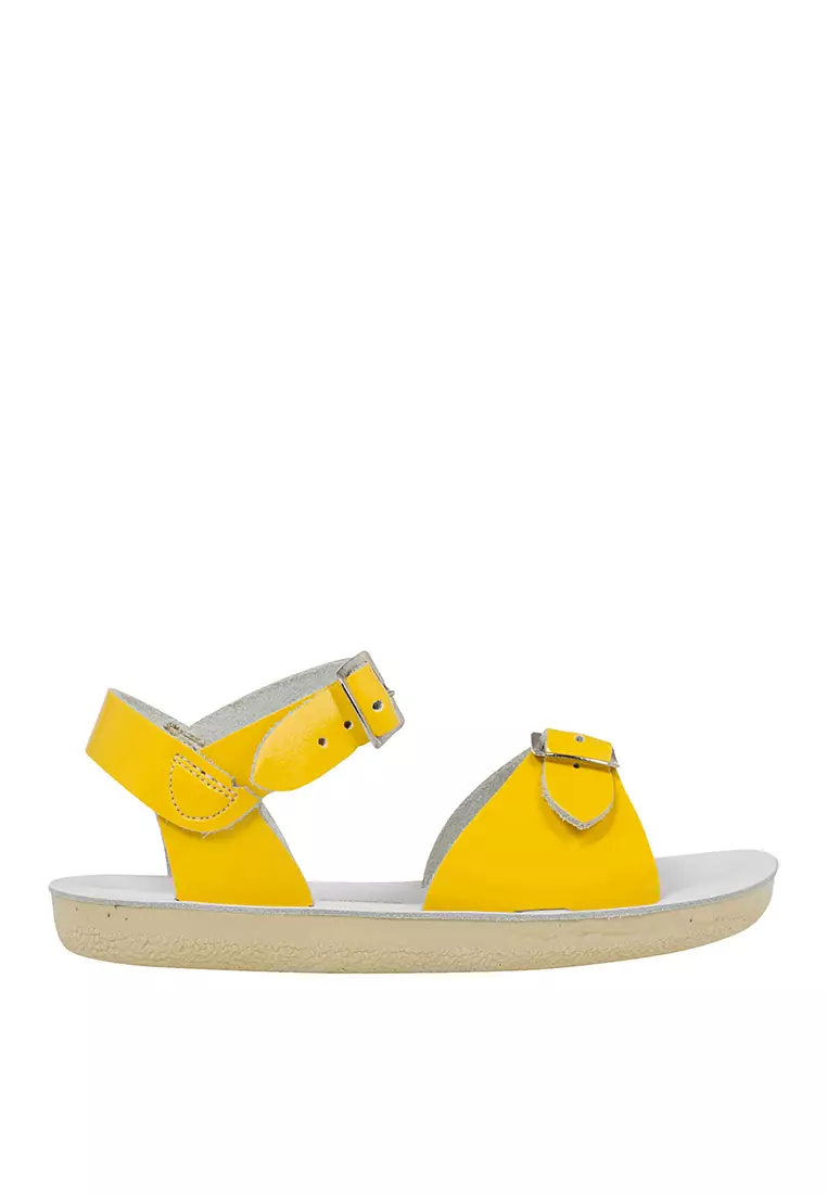 Salt Water Sandals Surfer Child Yellow Shiny Velcro