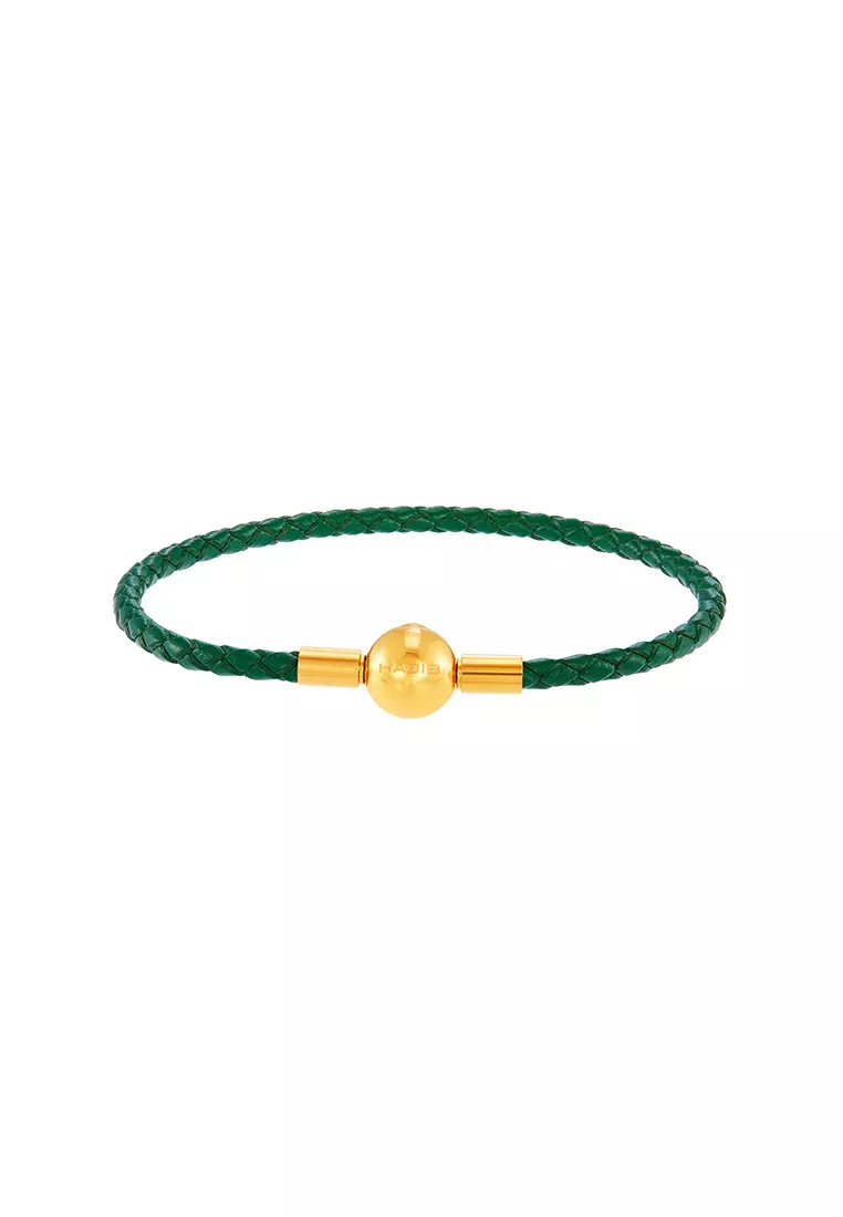 HABIB Leather Bracelet WWGB2170723 (Green Colour)