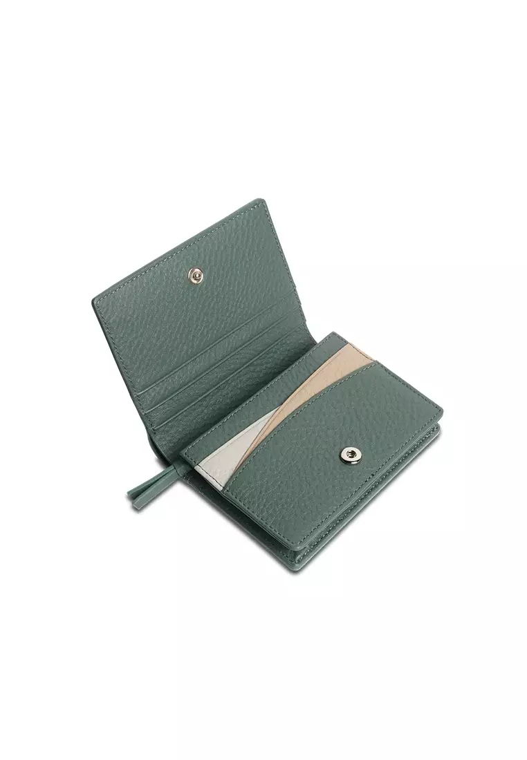 Lola Bi-fold Leather Wallet - Jungle Green