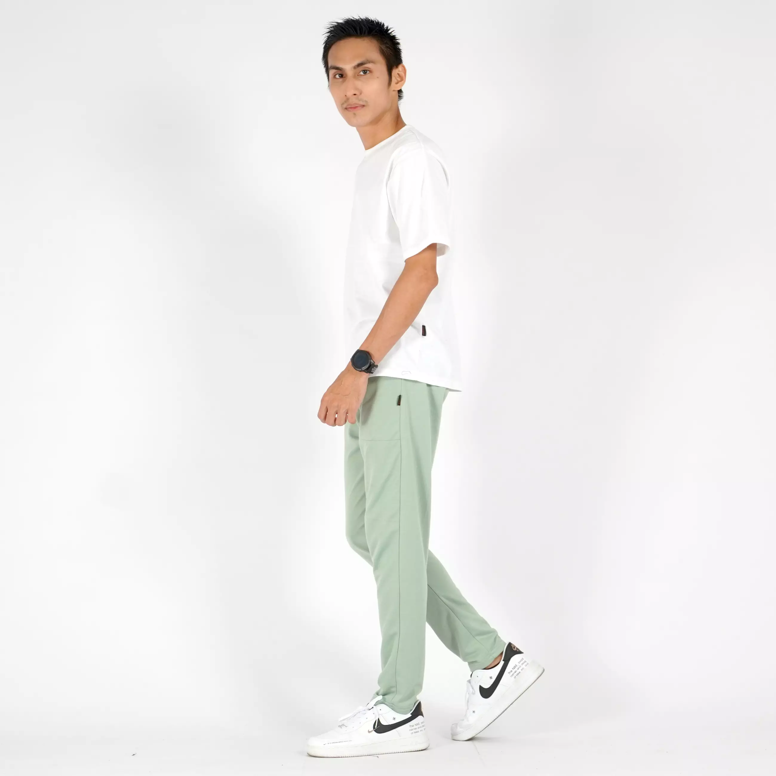 MICHAEL Celana Training Pria Celana Slim Fit Pria Celana Olahraga - MINT
