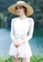 A-IN GIRLS white Elegant mesh-paneled swimsuit 05FECUS3654EDBGS_6