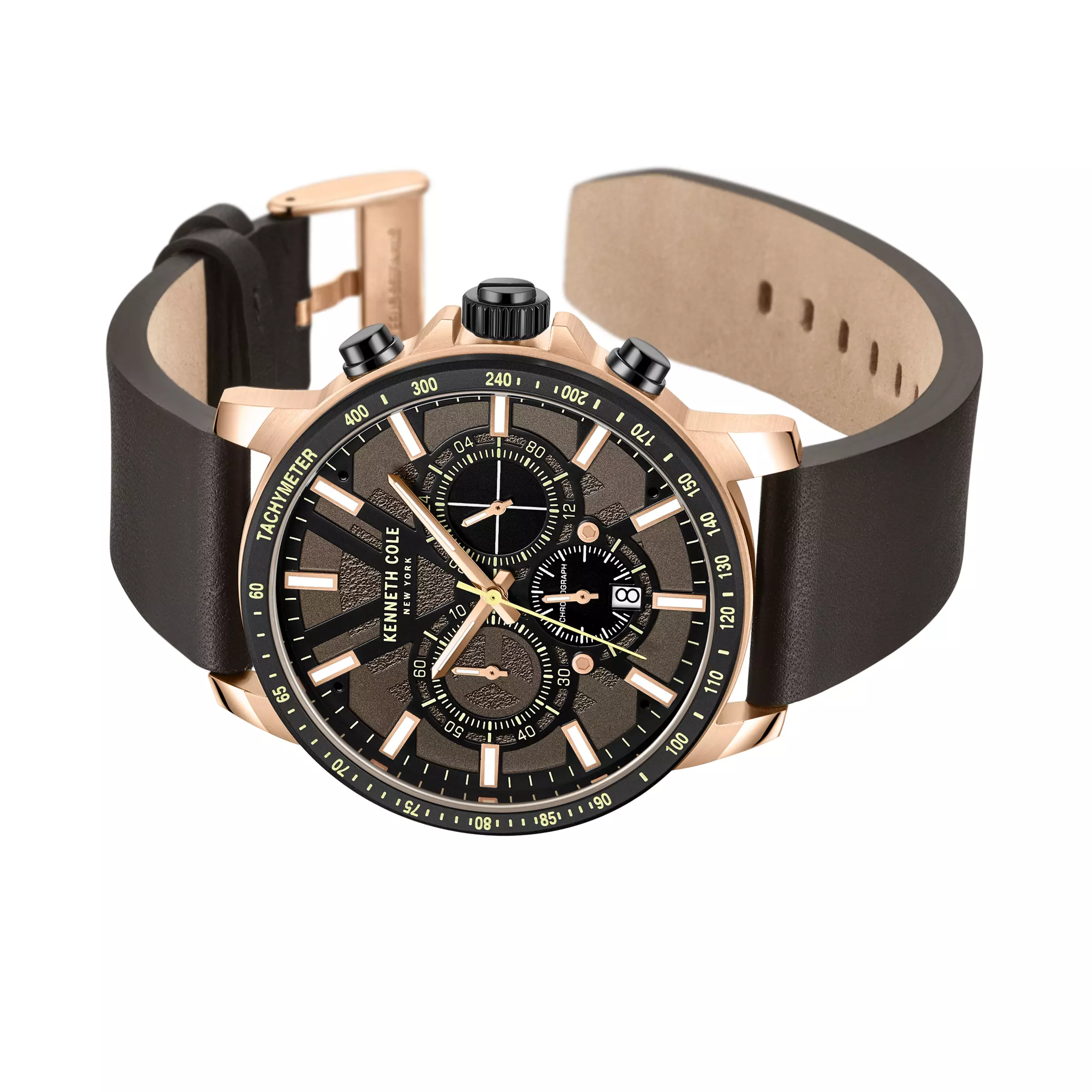 Jam Tangan Pria Kenneth Cole Brown KCWGC2234804 Original