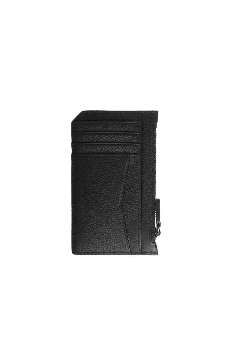 Nicky Card Case with Zip Pocket - All Black