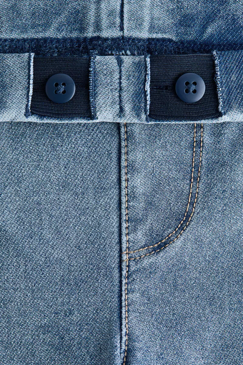 Denim-look wide-leg jeggings