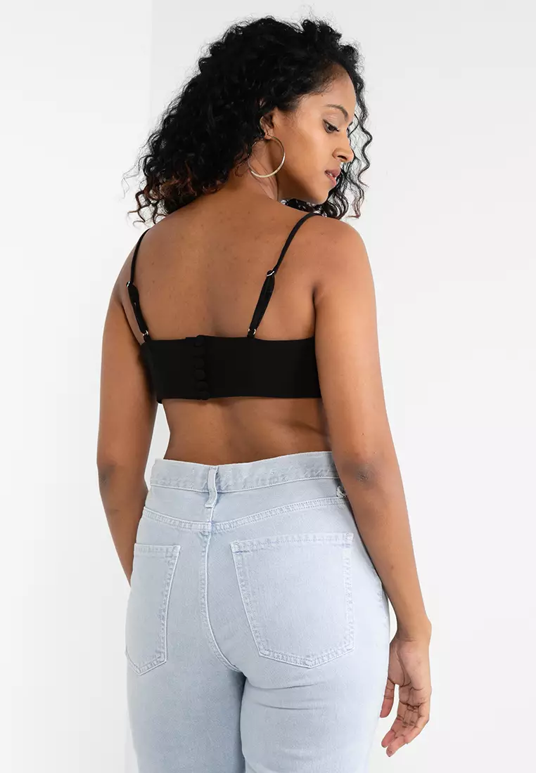 Abba Sleeveless Strap Cropped Top