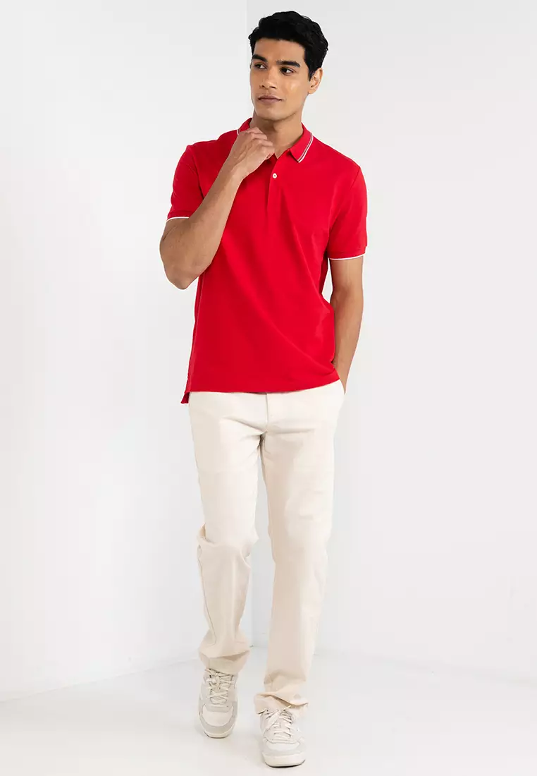 Buy GIORDANO Men's Cotton Lycra Short Sleeve Polo 01012018 Online ...