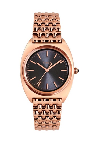 Timex black and gold Timex Milano 33mm - Rose Gold-Tone Case & Bracelet (TW2T90500) C5190ACE748B1DGS_1