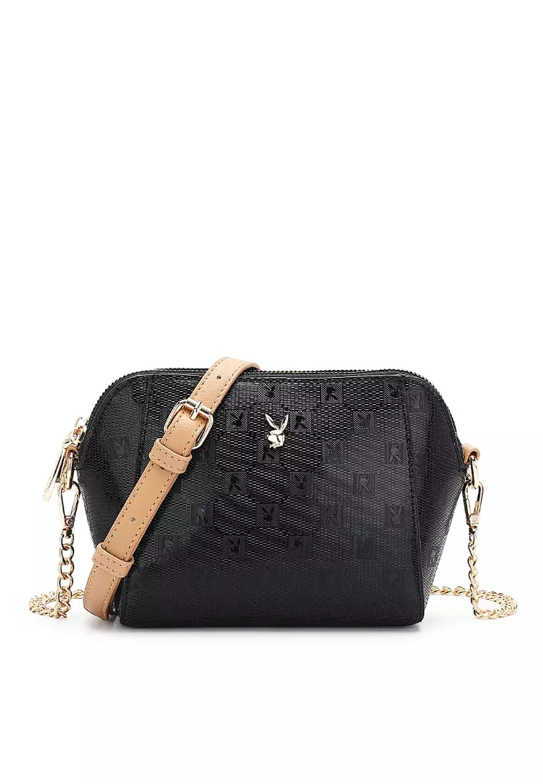 Women s Monogram Sling Bag Crossbody Bag Black