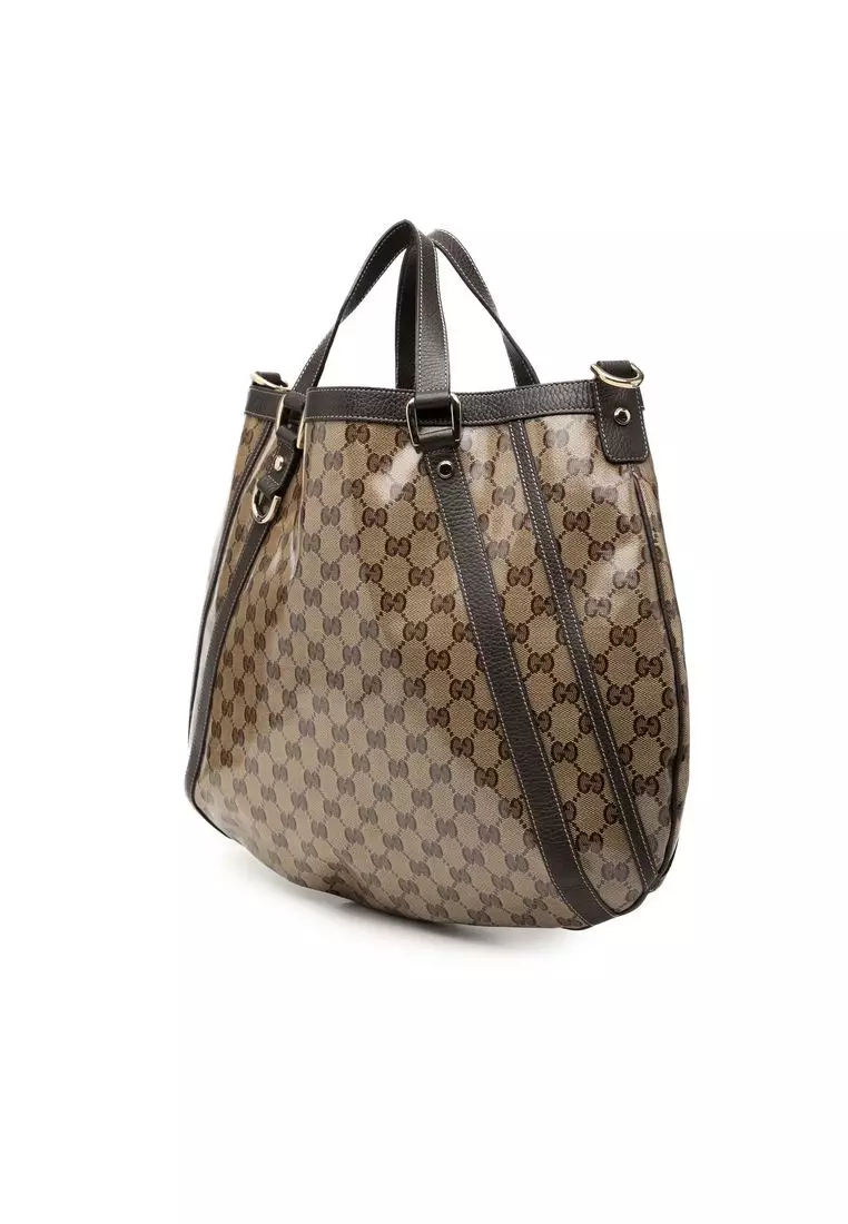 Pre-Loved Gucci Gg Crystal Abbey D Ring Convertible Tote