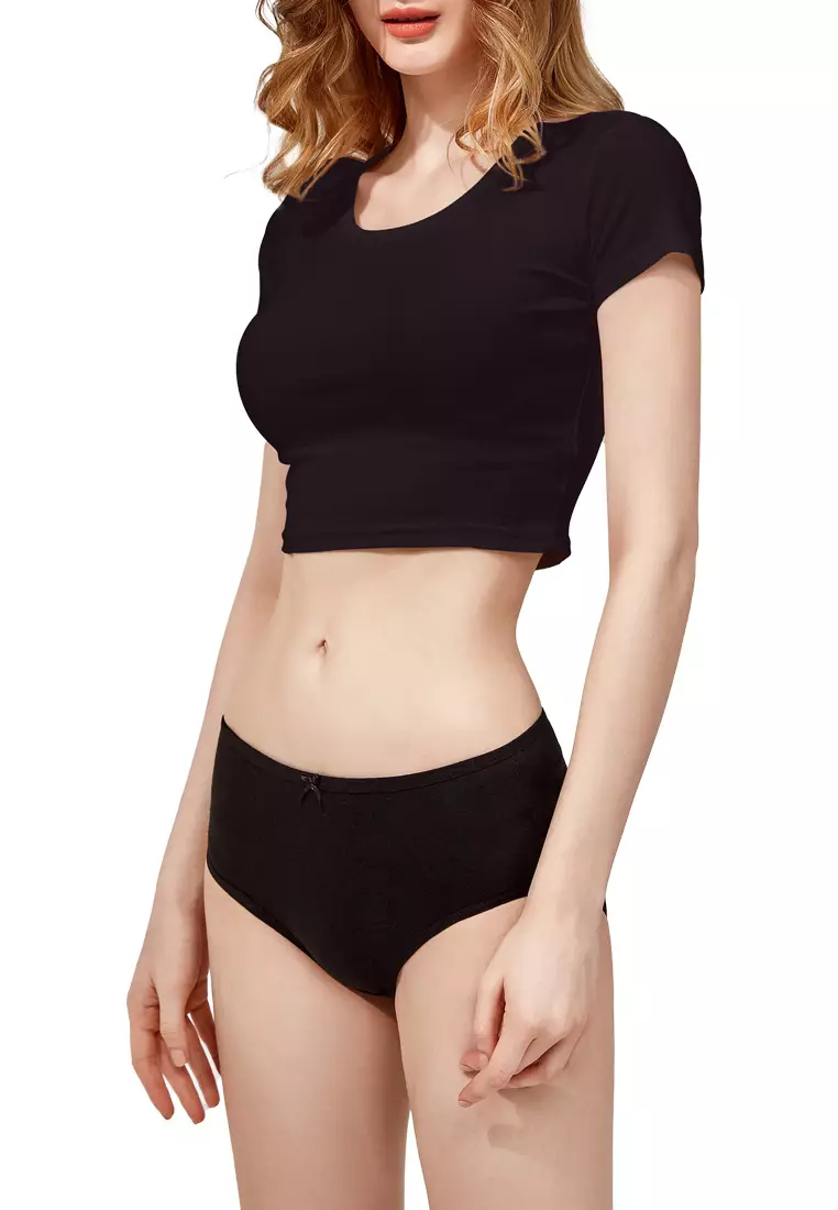 (5 Pcs) Forest Ladies Cotton Spandex Maxi Brief Assorted Colours- FLD0032MX
