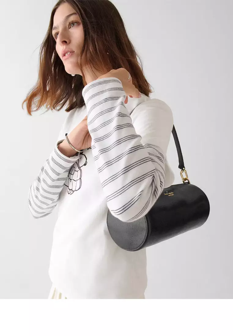 Roulette Glazed Leather Medium Shoulder Bag