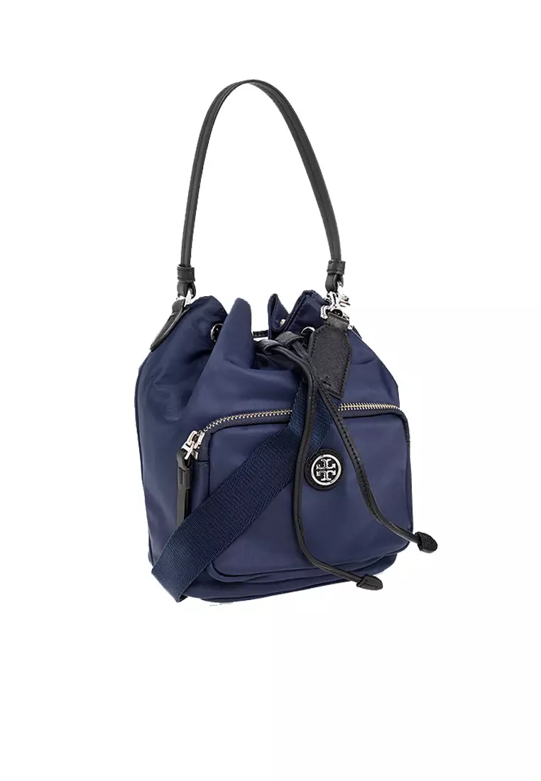 TORY BURCH Tory Burch Virginia Nylon Bucket Bags Tory Navy