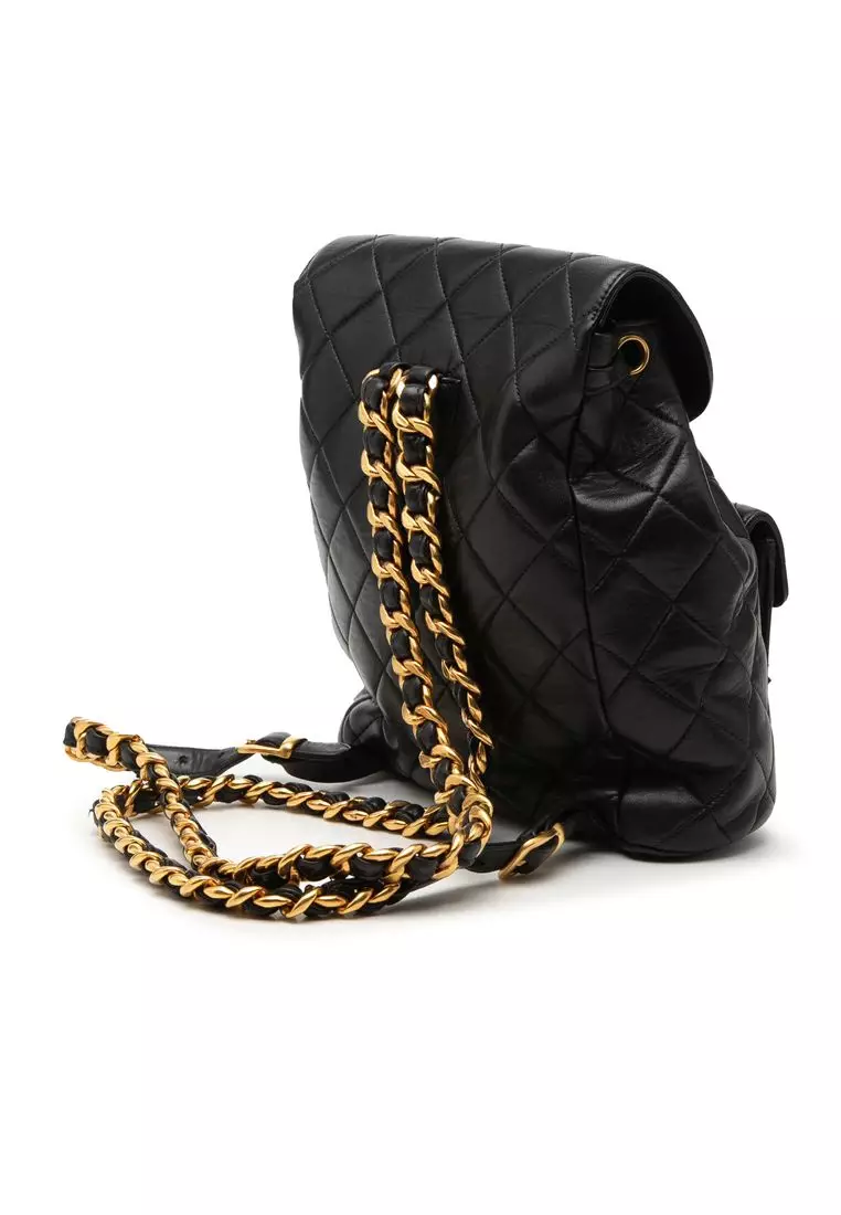 Pre-Loved Chanel Medium Quilted Lambskin Duma Backpack