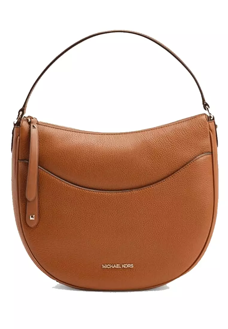 Michael kors brown leather shoulder bag best sale