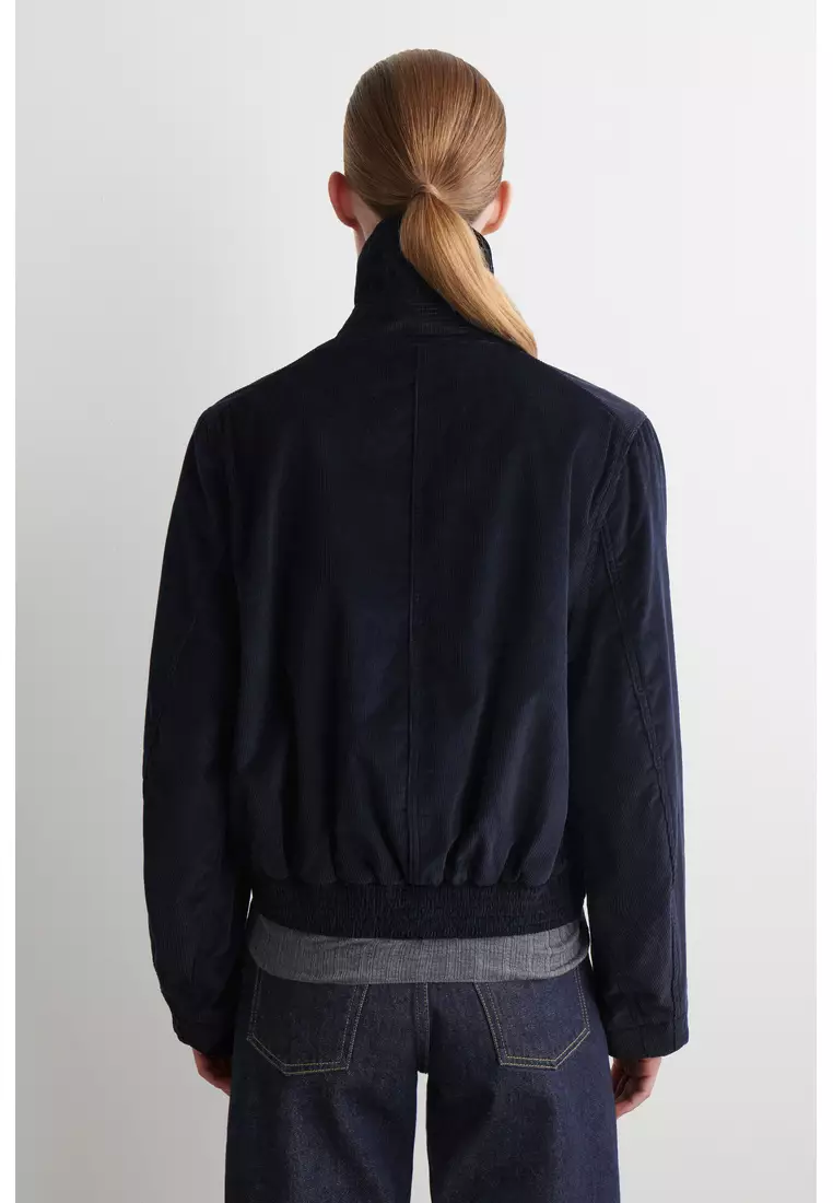 CORDUROY FUNNEL-NECK JACKET
